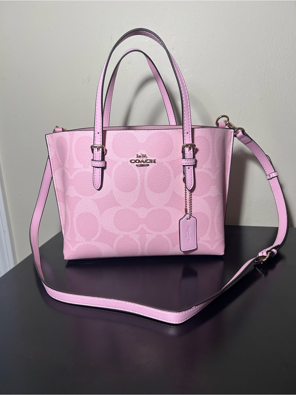 Coach Powder Pink Signature Tote Bag with Removable Strap - Picture 2 of 10